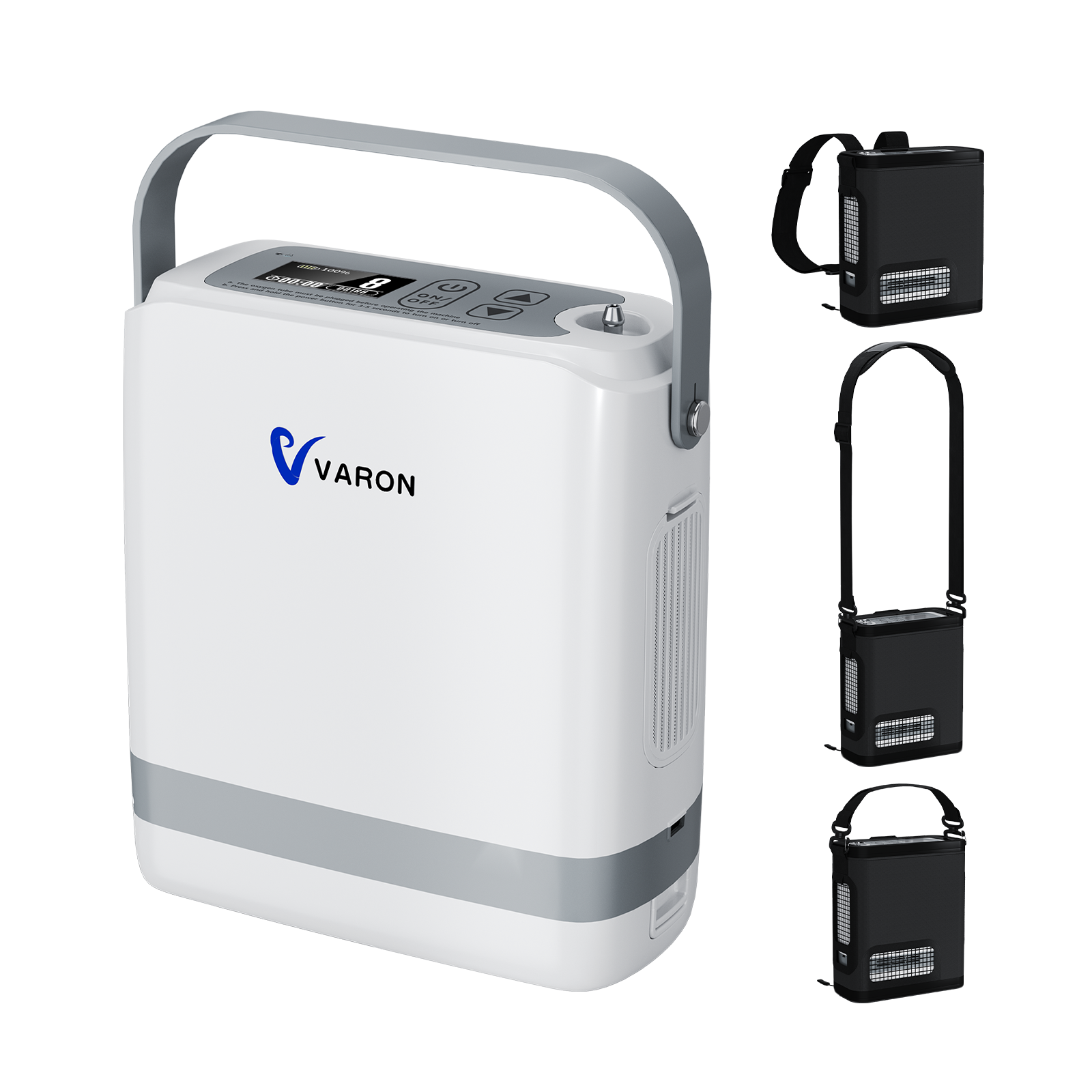 VARON VP-8G | Concentrador de Oxígeno Portátil flujo pulsado con 1–8 niveles ajustables CE