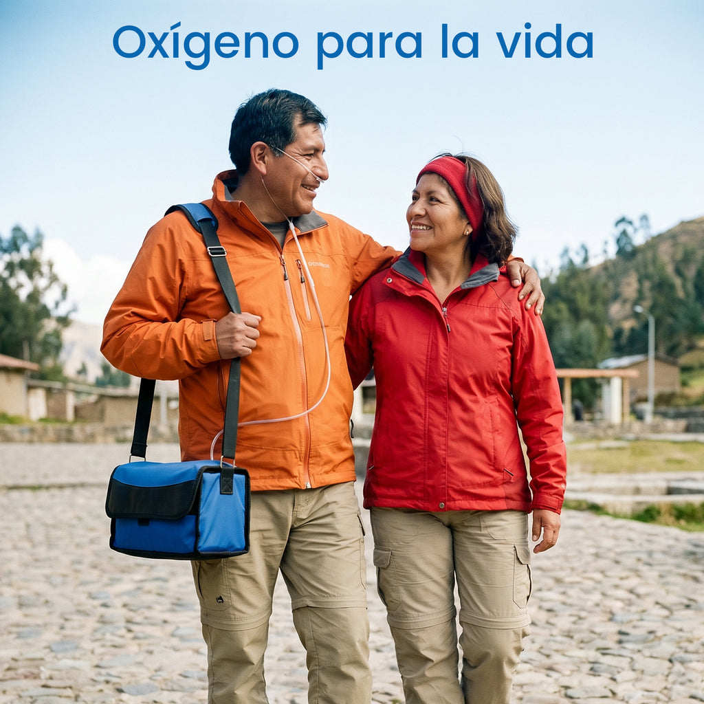 VARON VL-2 | Dispositivo de oxígeno portátil flujo continuo 3 L/min ligero y compacto CE
