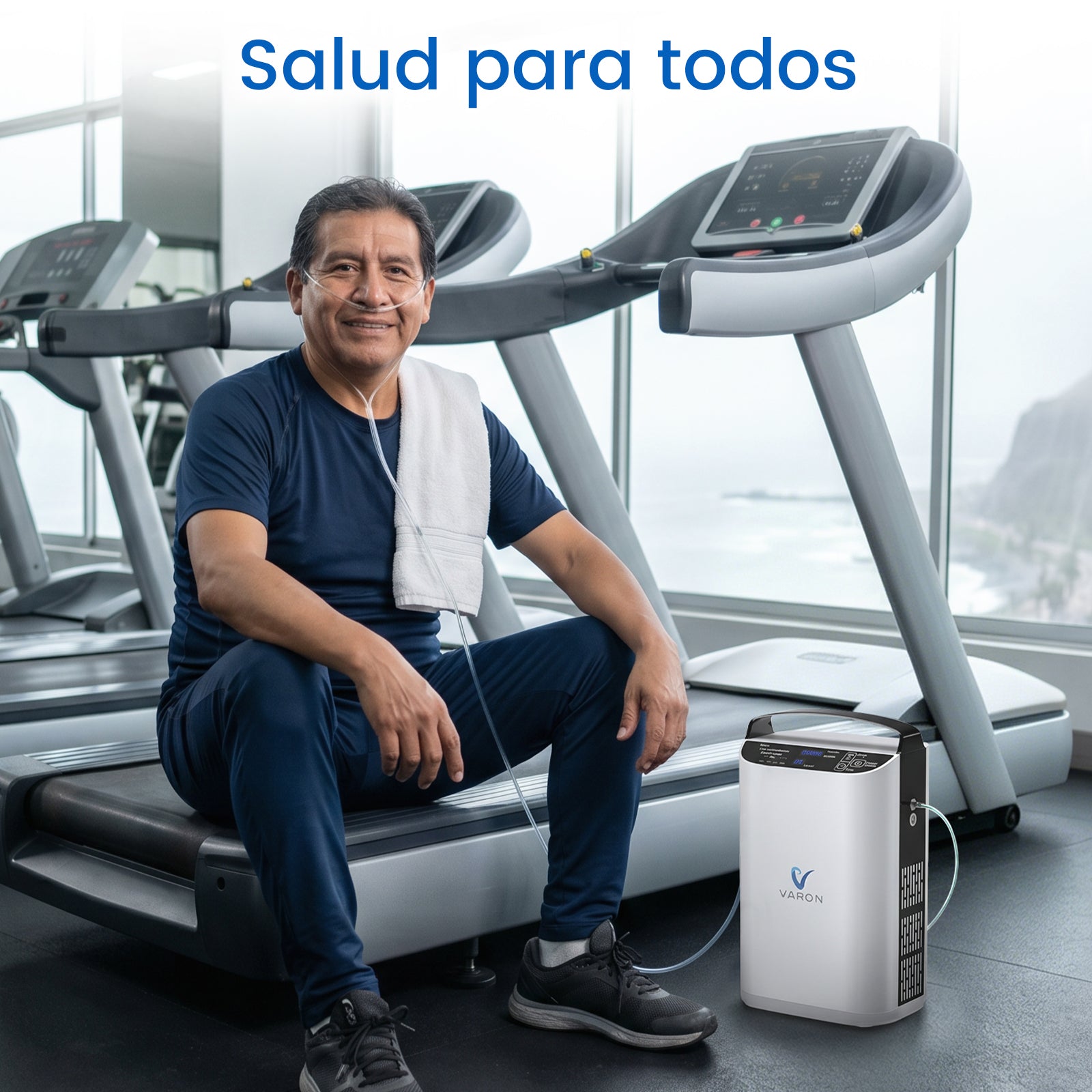 VARON VP-1 | Concentrador de oxígeno portátil de flujo pulsado  (1–5 niveles) para uso en casa y viaje CE