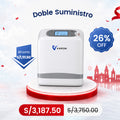 VARON VP-8 Lite Concentrador de Oxígeno Portátil 2 kg | Flujo por pulsos 1–7 | Uso doméstico y portátil