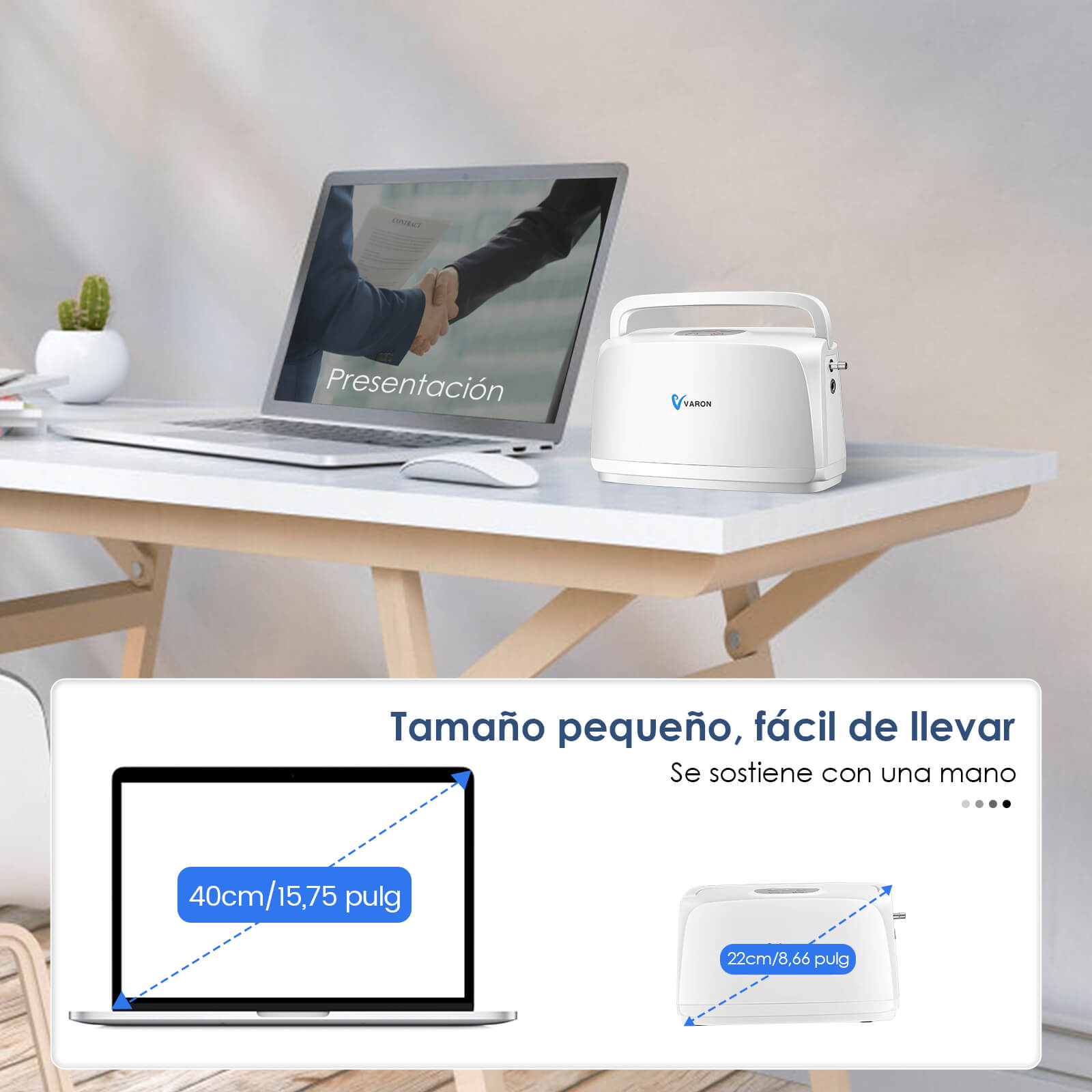 VARON VL-1 | Concentrador de Oxígeno de la Serie Ligera 3 L/min ideal para viajes CE ideal viaje