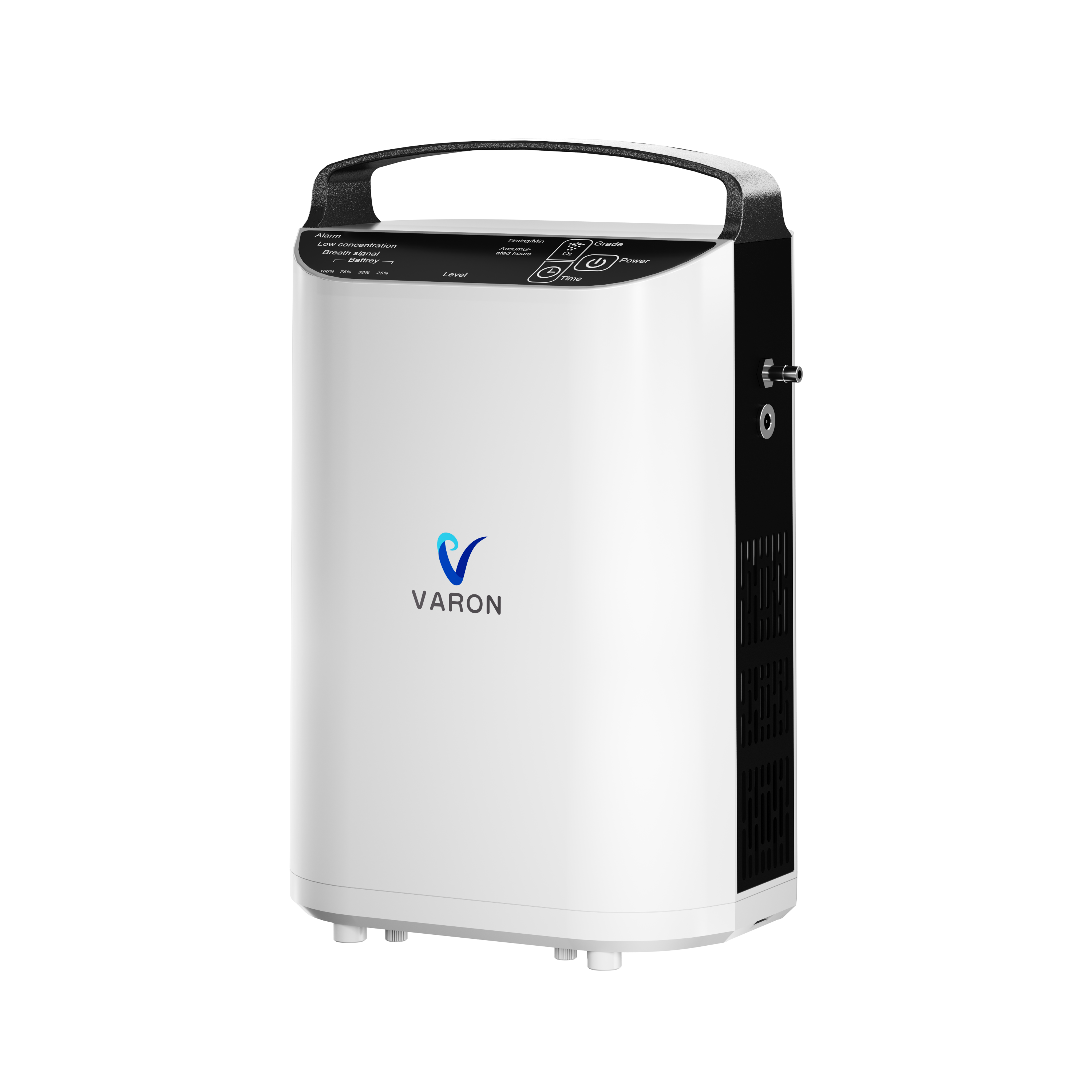 VARON VP-1 | Concentrador de oxígeno portátil de flujo pulsado  (1–5 niveles) para uso en casa y viaje CE