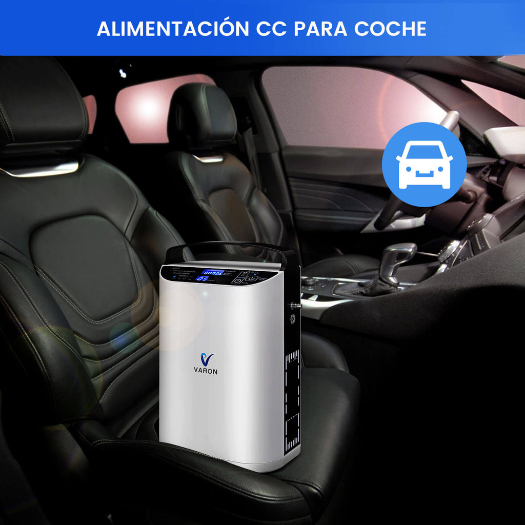 VARON VP-1 | Concentrador de oxígeno portátil de flujo pulsado  (1–5 niveles) para uso en casa y viaje CE