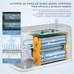 VARON VL-2 | Dispositivo de oxígeno portátil flujo continuo 3 L/min ligero y compacto CE