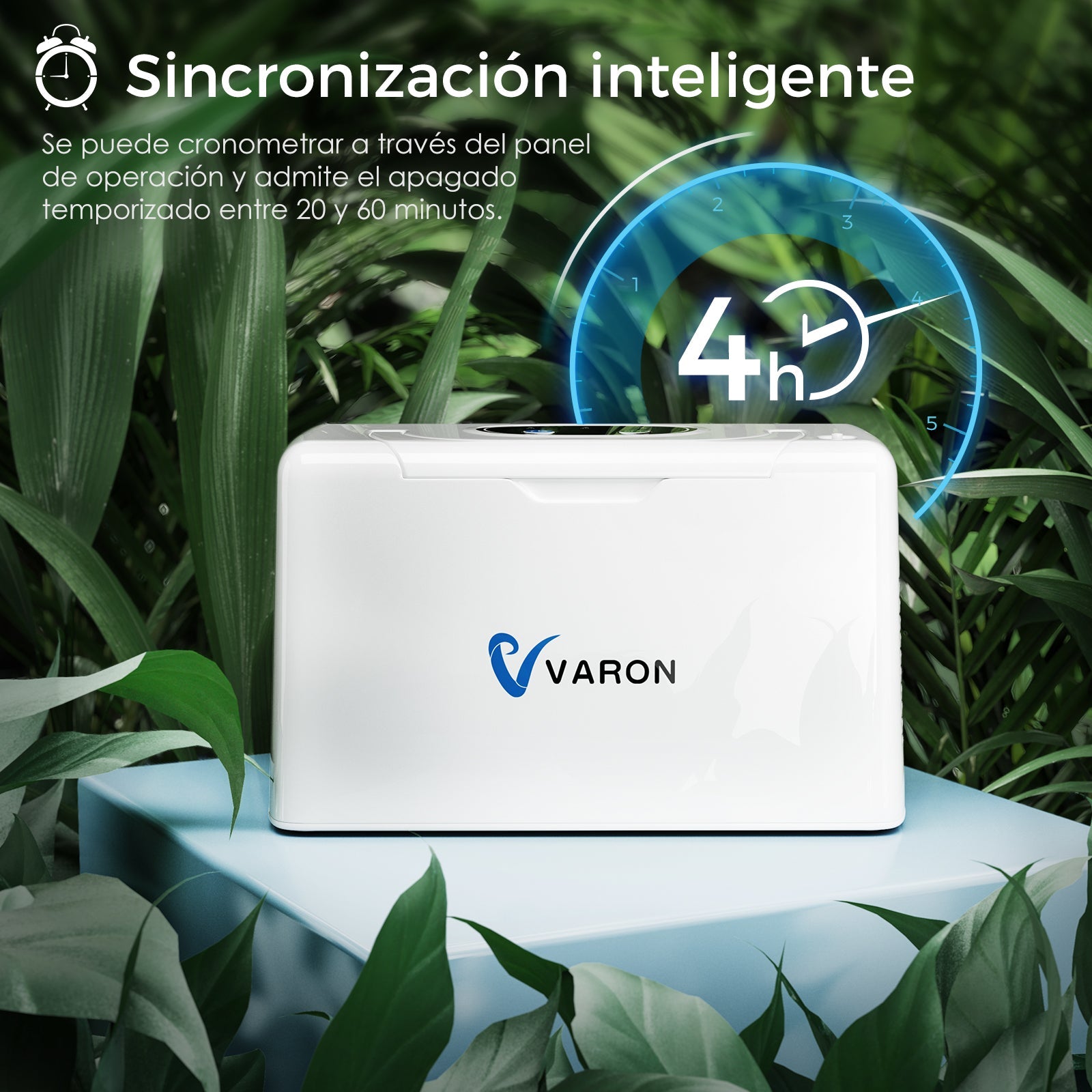 VARON VL-2 | Dispositivo de oxígeno portátil flujo continuo 3 L/min ligero y compacto CE