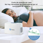 VARON VL-2 | Dispositivo de oxígeno portátil flujo continuo 3 L/min ligero y compacto CE