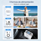 VARON VP-8 Lite Concentrador de Oxígeno Portátil 2 kg | Flujo por pulsos 1–7 | Uso doméstico y portátil