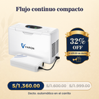 VARON VL-2 | Dispositivo de oxígeno portátil flujo continuo 3 L/min ligero y compacto CE