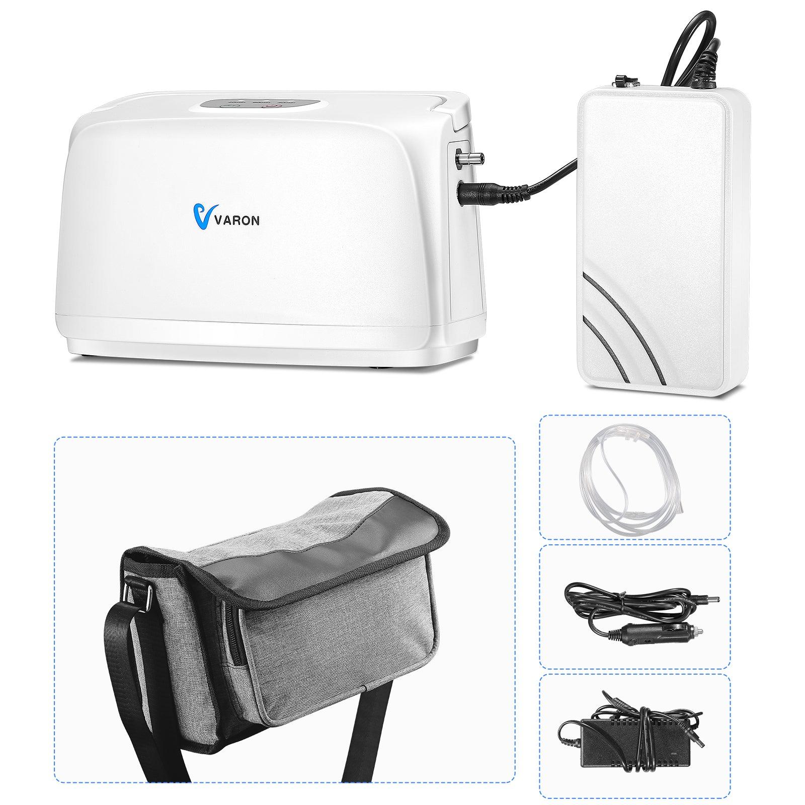 VARON VL-1 | Concentrador de Oxígeno Portátil Modo de Frecuencia Fija, Batería Recargable y Certificación CE