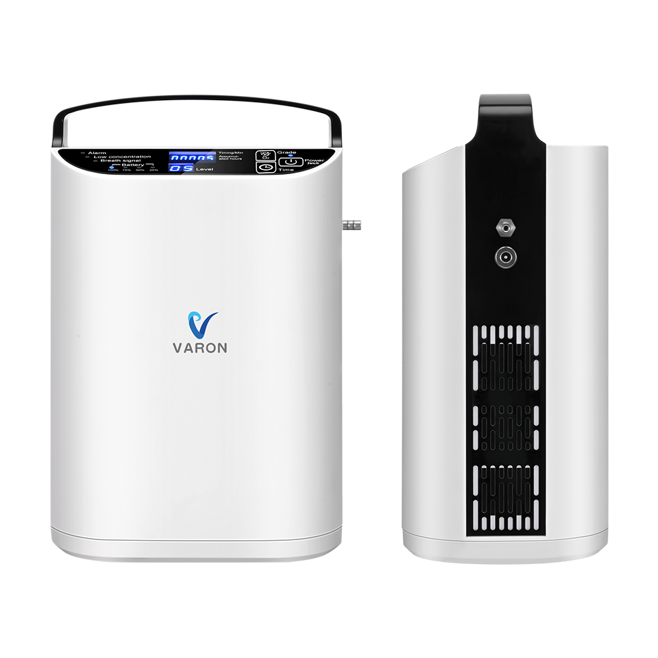 VARON VP-1 | Concentrador de oxígeno portátil de flujo pulsado  (1–5 niveles) para uso en casa y viaje CE