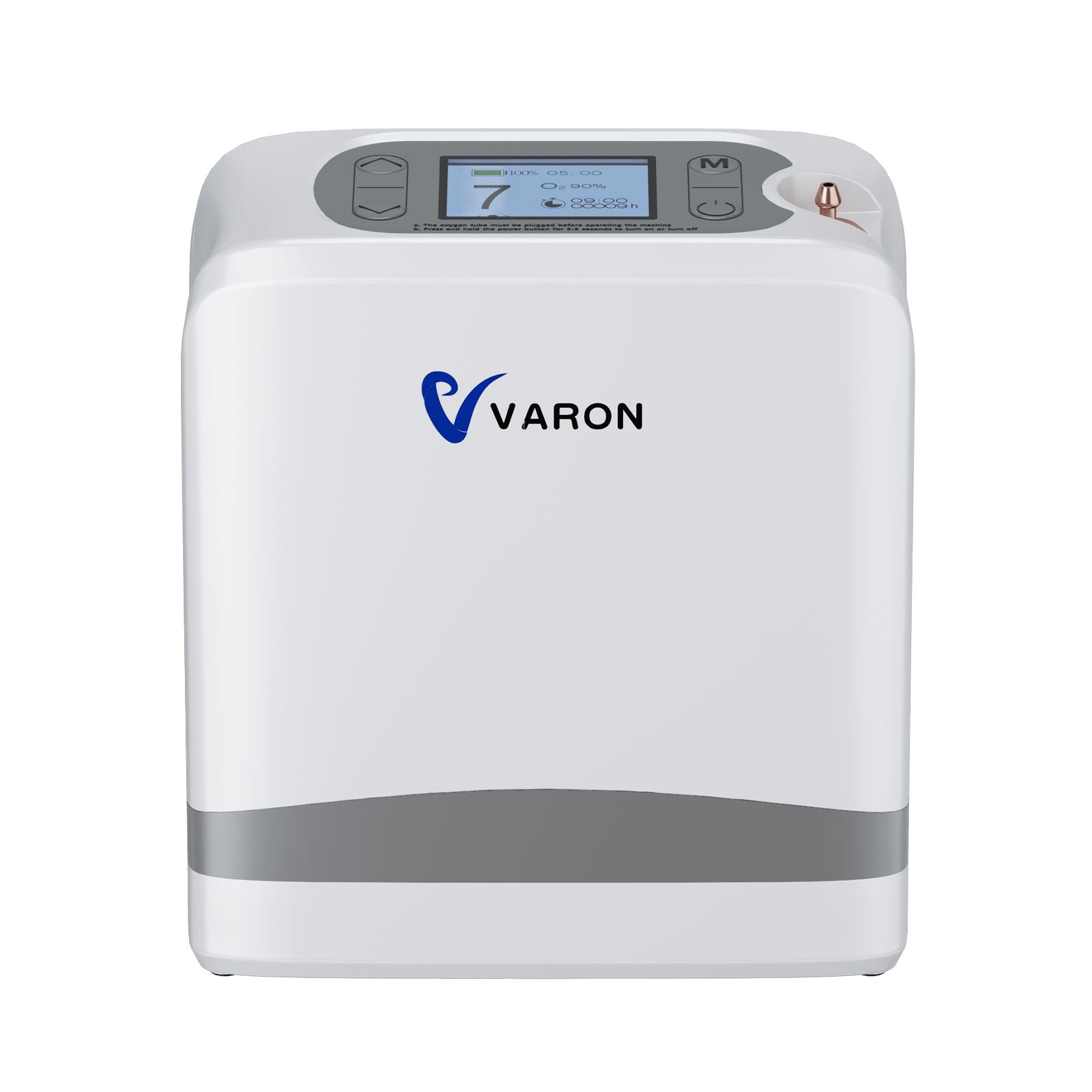 VARON VP-8 Lite Concentrador de Oxígeno Portátil 2 kg | Flujo por pulsos 1–7 | Uso doméstico y portátil