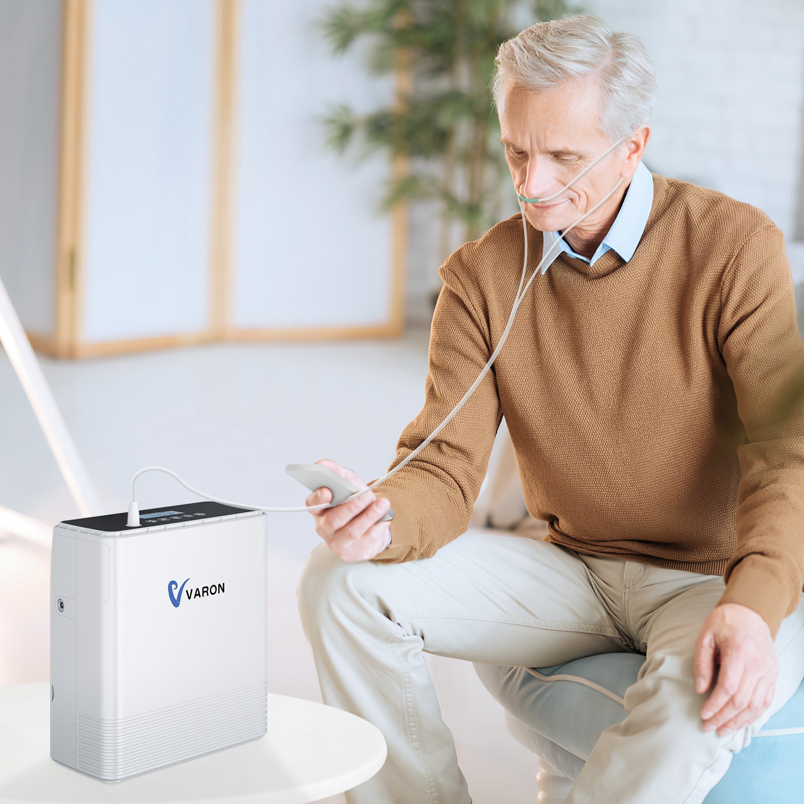 VARON VP-6 | Concentrador de oxígeno portátil de flujo continuo 1–6 L/min para uso diario CE
