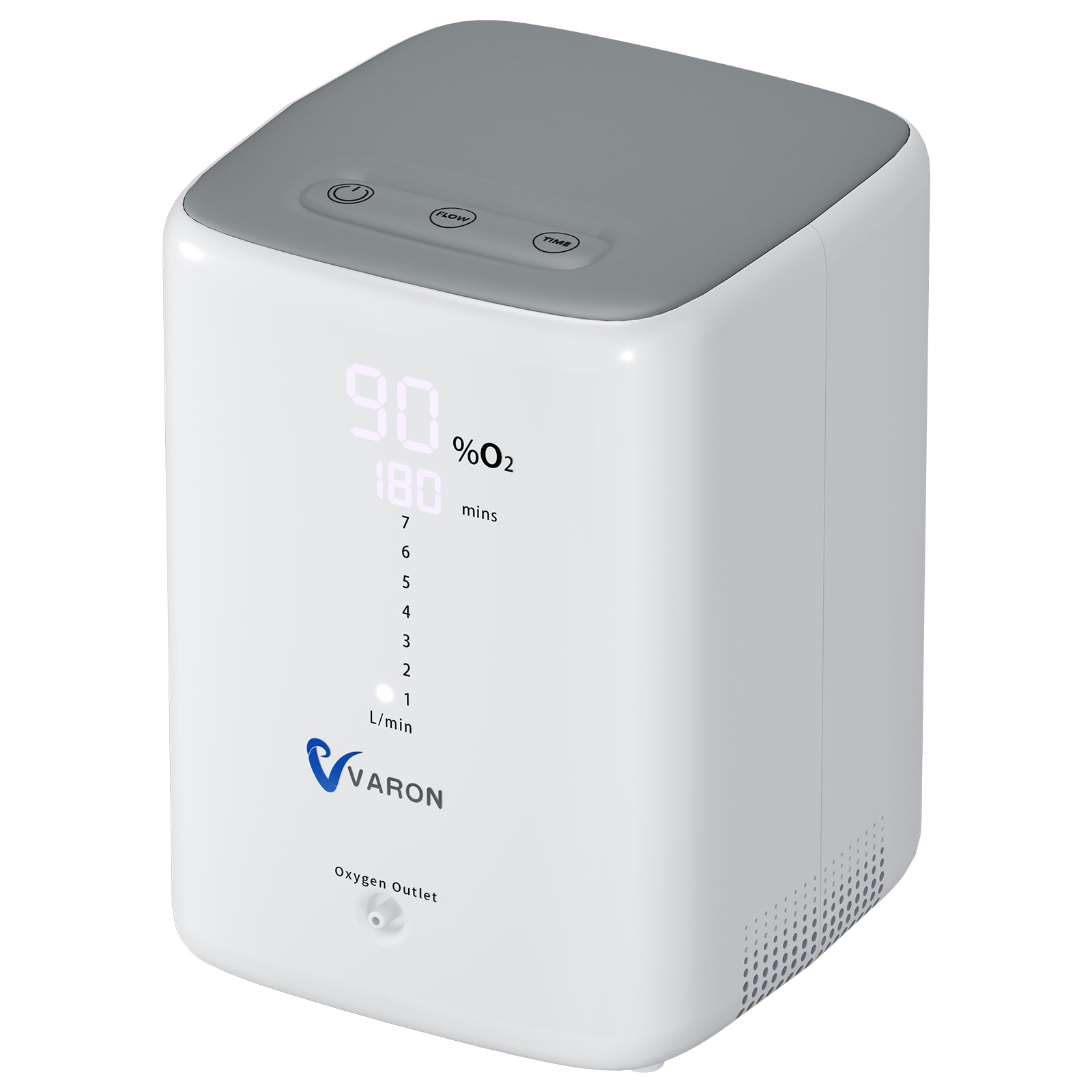 VARON VH-3 | Concentrador de Oxígeno para Hogar, Flujo Continuo 1-7L Ajustable, Control Remoto y Temporizador, Certificado CE