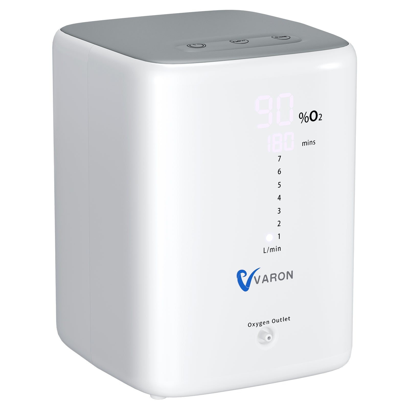 VARON VH-3 | Concentrador de Oxígeno para Hogar, Flujo Continuo 1-7L Ajustable, Control Remoto y Temporizador, Certificado CE